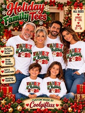 Christmas 2026 Family Long Sleeve Tee. Ugly Christmas XXL 2XL 3XL New Unisex